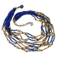 Miriam Haskell Perlenkette aus Perlen, Rosen Montee und Pate de Verre