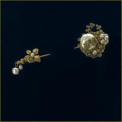 Miriam Haskell Perlenstab-Anstecknadel/Brosche