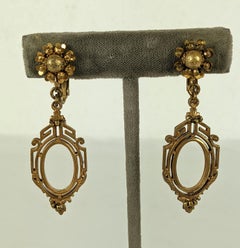 Miriam Haskell Renaissance Revival Ear Clips