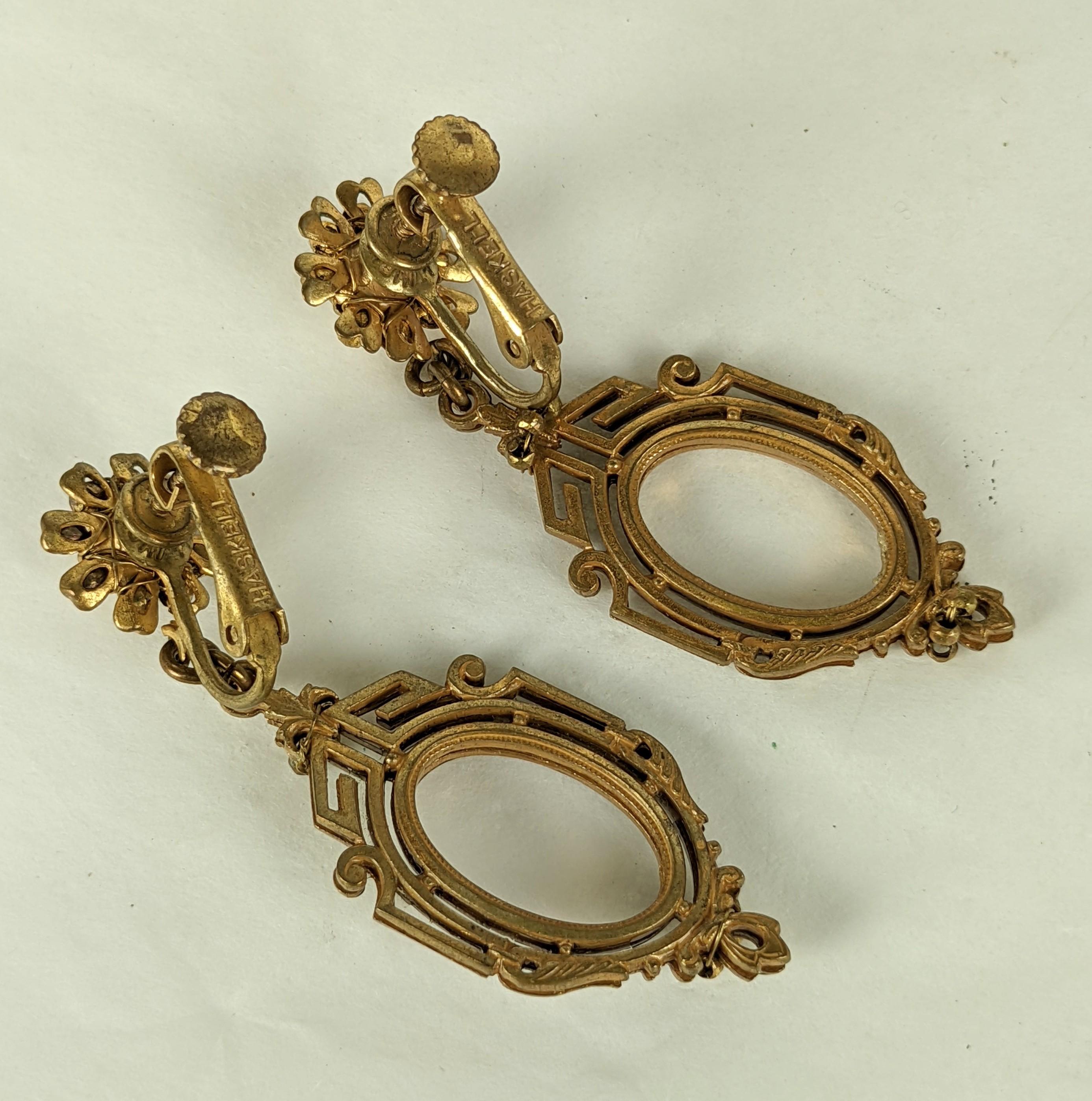 Miriam Haskell Renaissance Revival Ear Clips For Sale 2