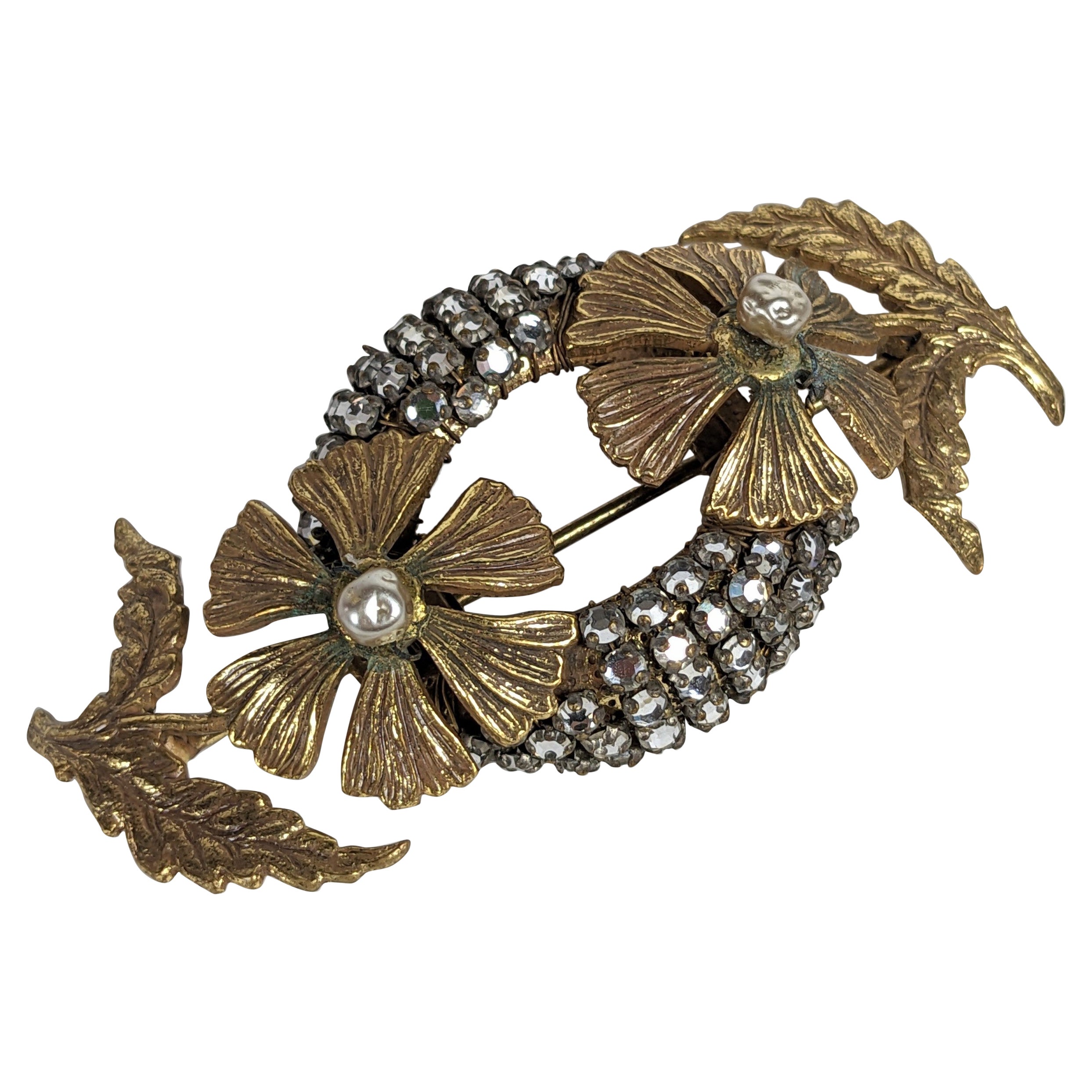 Miriam Haskell Rose Monte Kristall Brosche