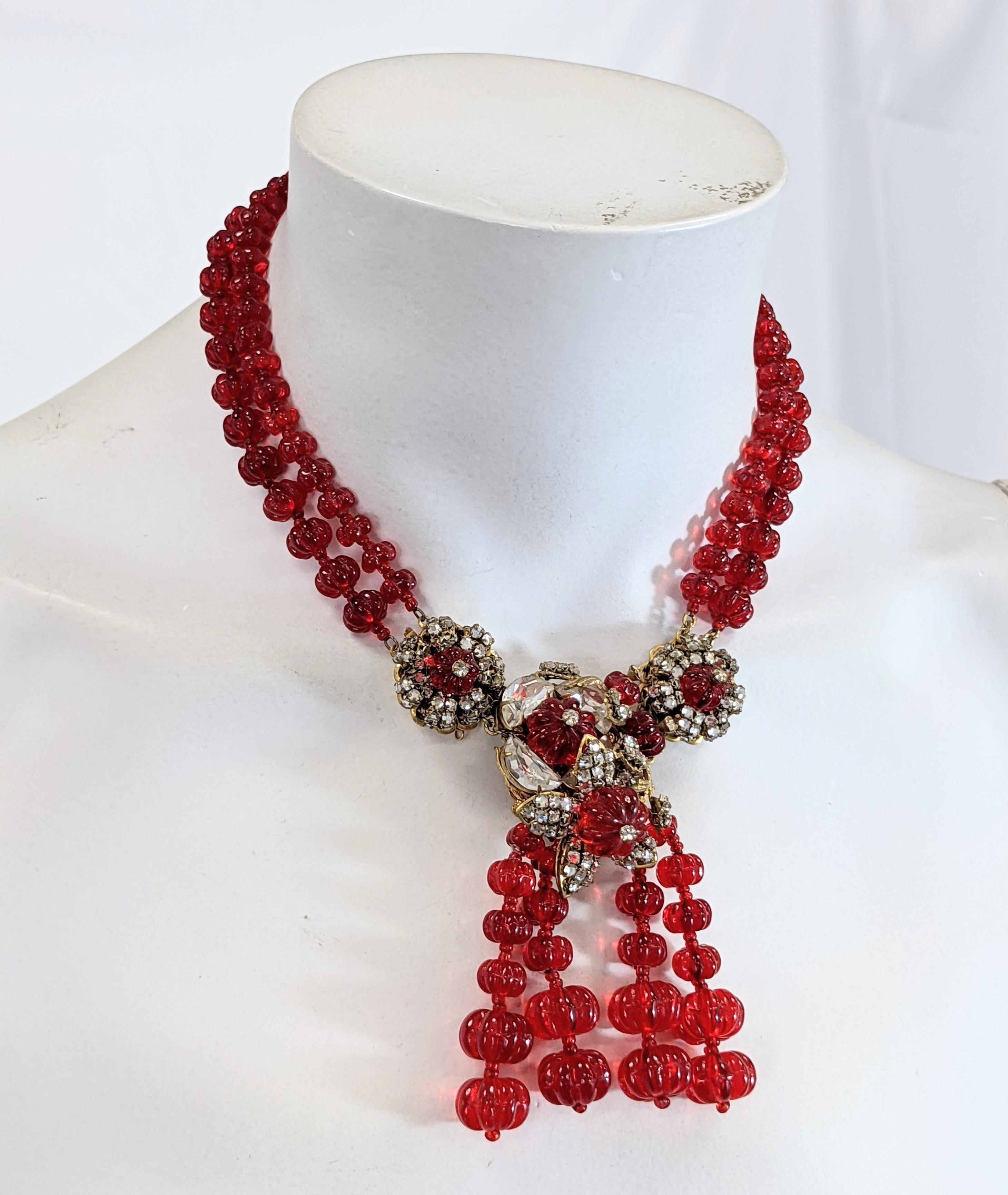 miriam haskell glass bead necklace