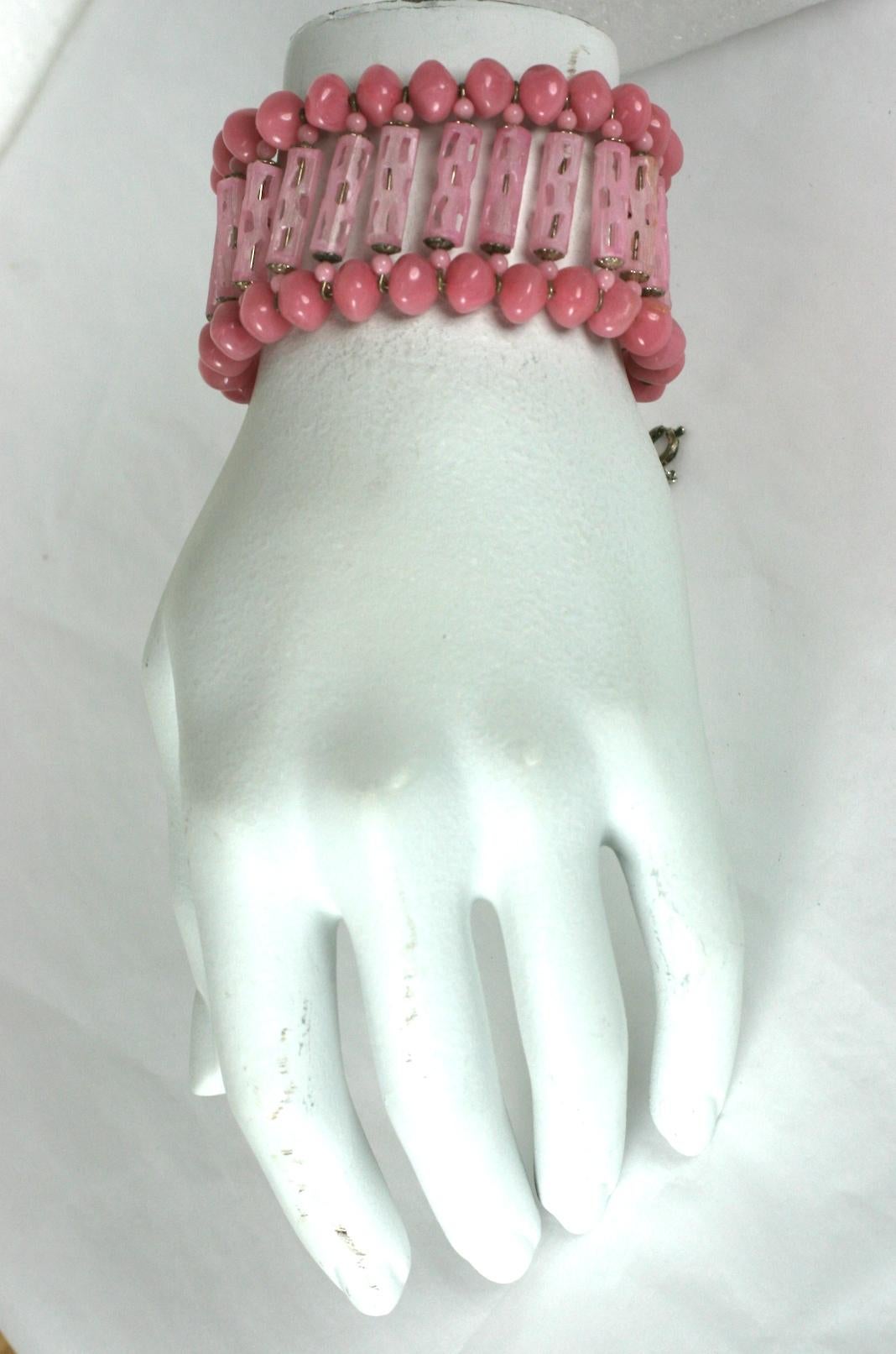 Women's Miriam Haskell Sea Glass Cuff Bracelet For Sale