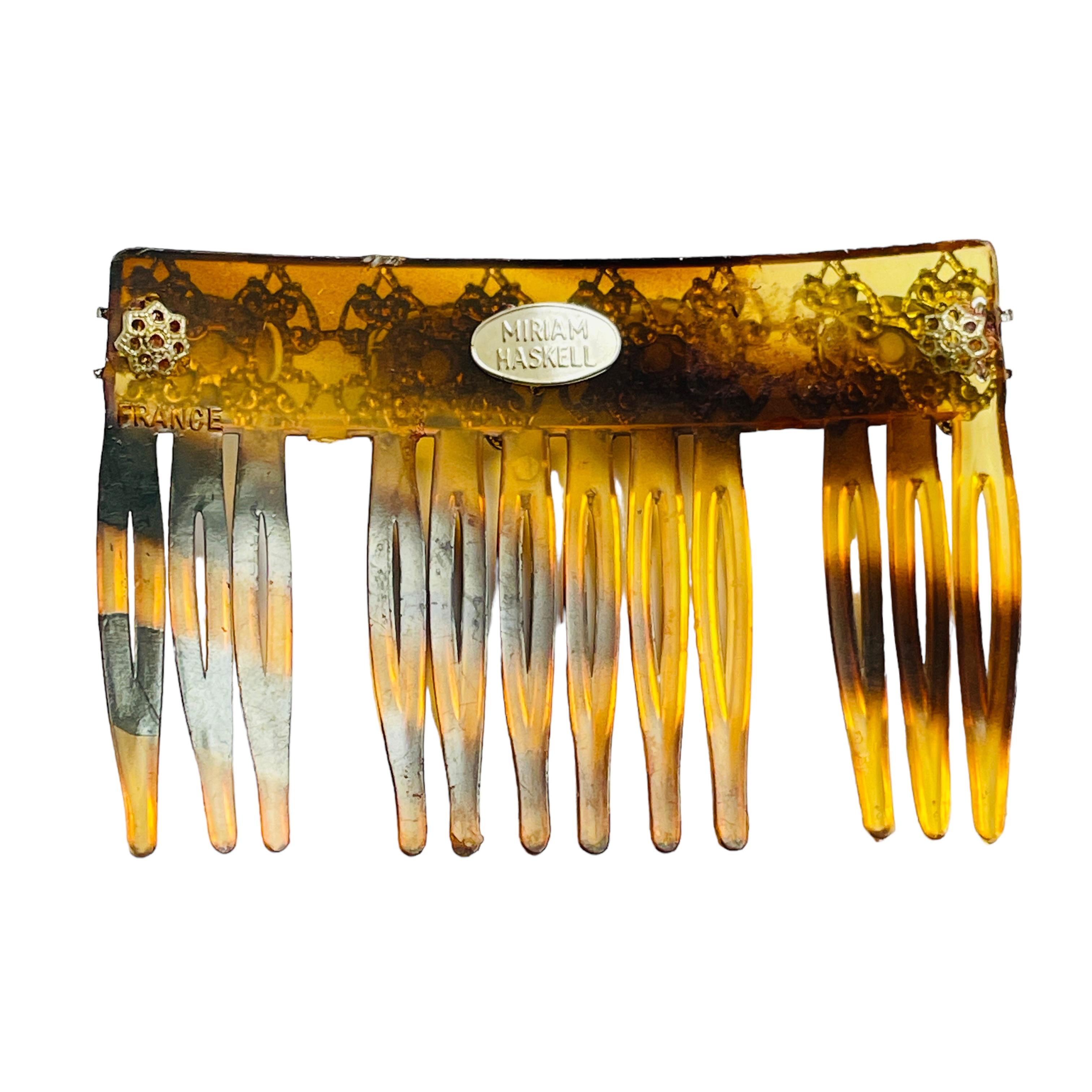 Peigne à cheveux vintage signé MIRIAM HASKELL Bon état - En vente à Palos Hills, IL