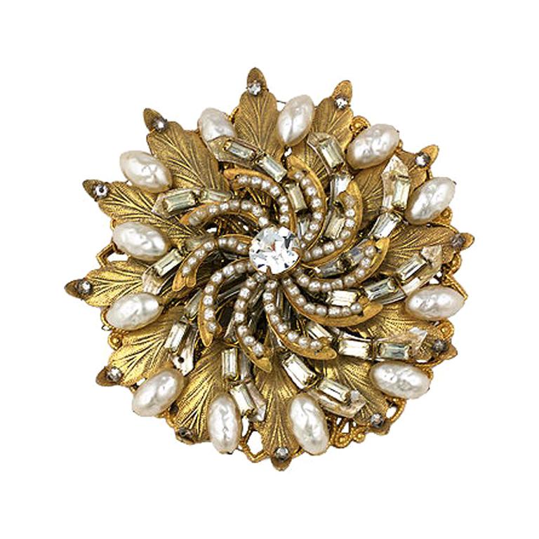 Miriam Haskell Sunburst Brooch