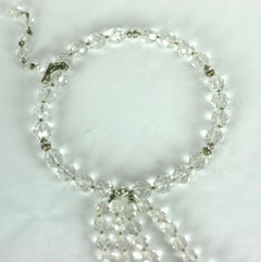 Miriam Haskell Unusual Art Deco Style Crystal Necklace