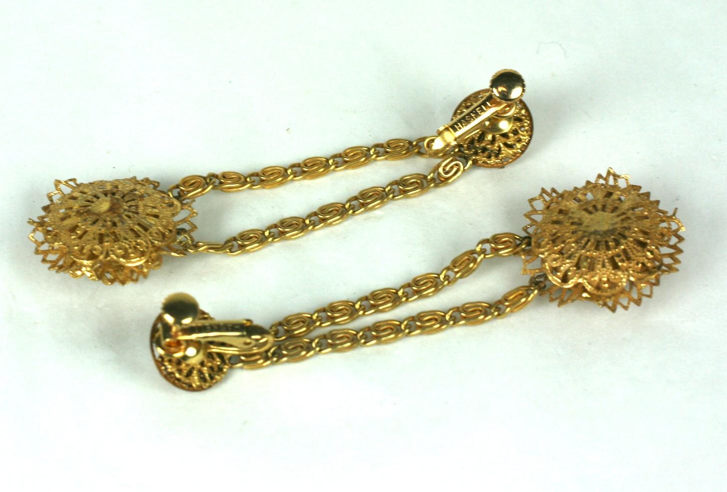 Women's Miriam Haskell Victorian Revival Earclips For Sale