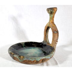 Sculptural pottery form by Beat artist Miriam Hoffman.