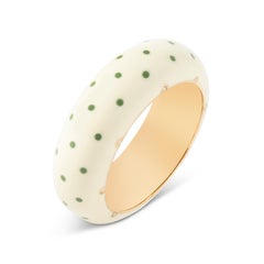 Miriam Salat 70s Resin Pin Up Resin Sterling Silver Bangle 70s style