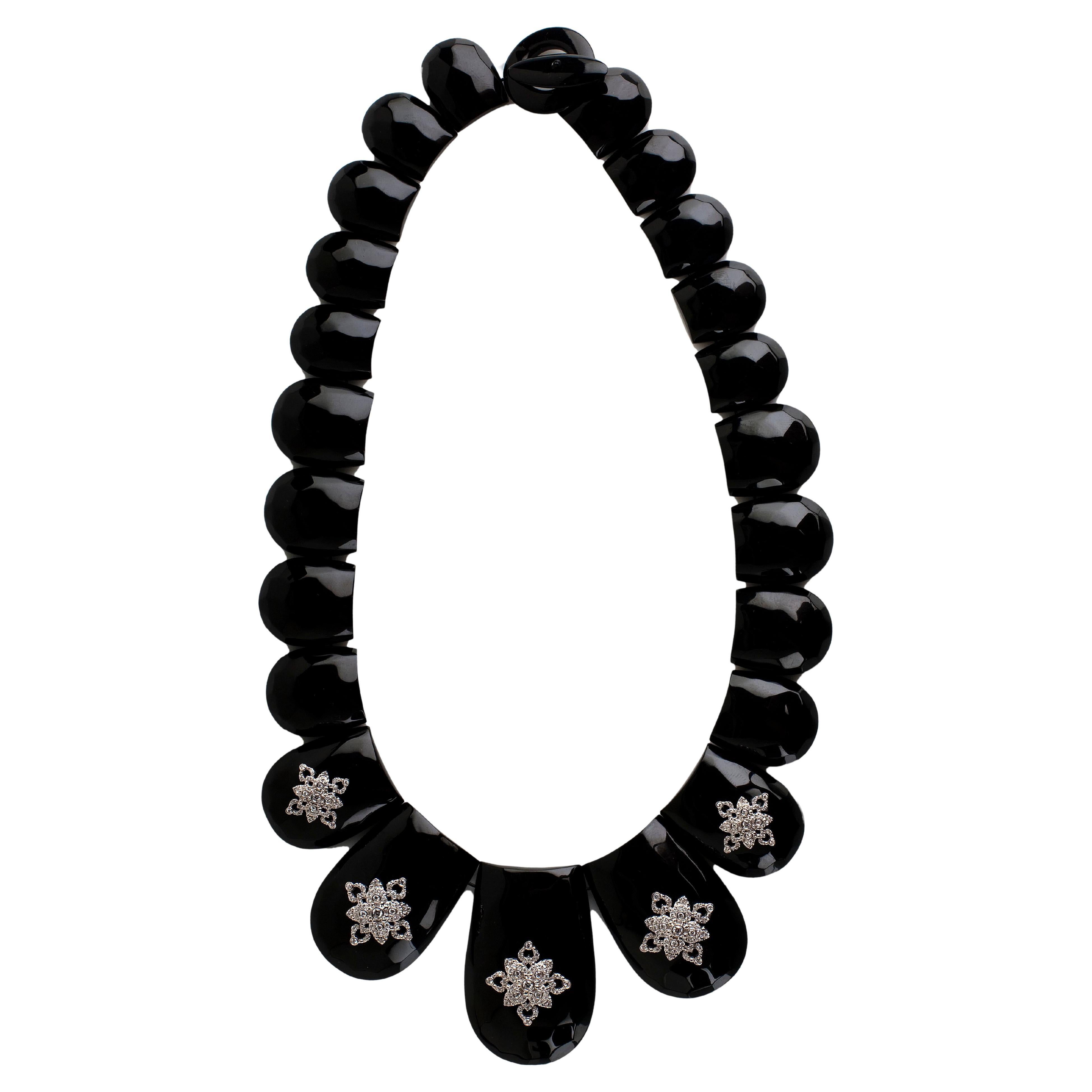 Miriam Salat Black Anglo Indian Choker For Sale