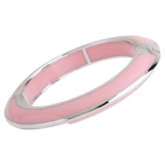 Miriam Salat Candy Bracelet jonc en résine argent sterling rose 