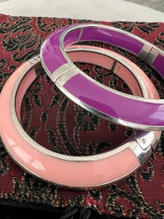 Miriam Salat Candy Violet Resin Sterling Silver Bangle