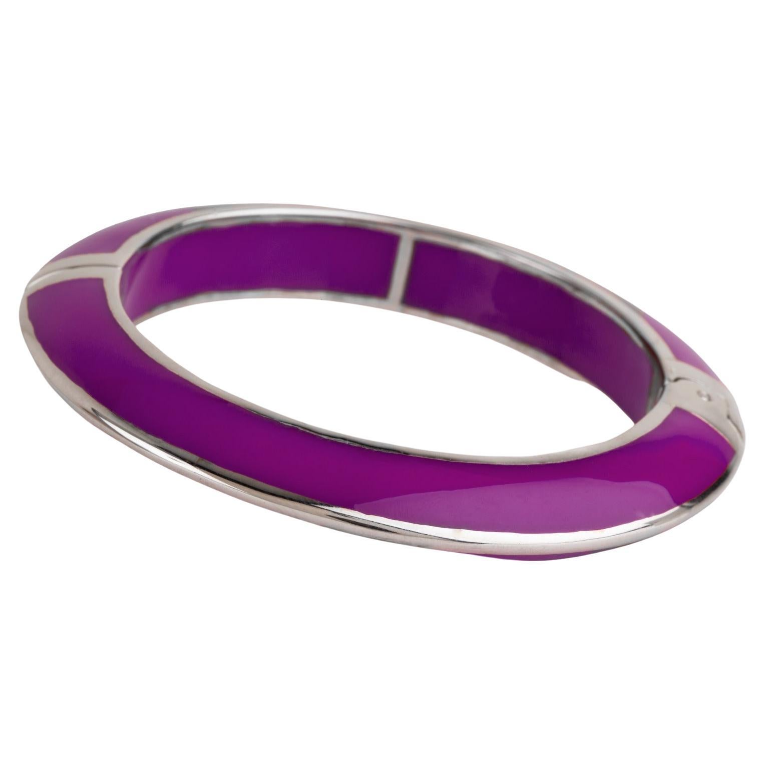 Miriam Salat Candy Violet Resin Sterling Silver Bangle