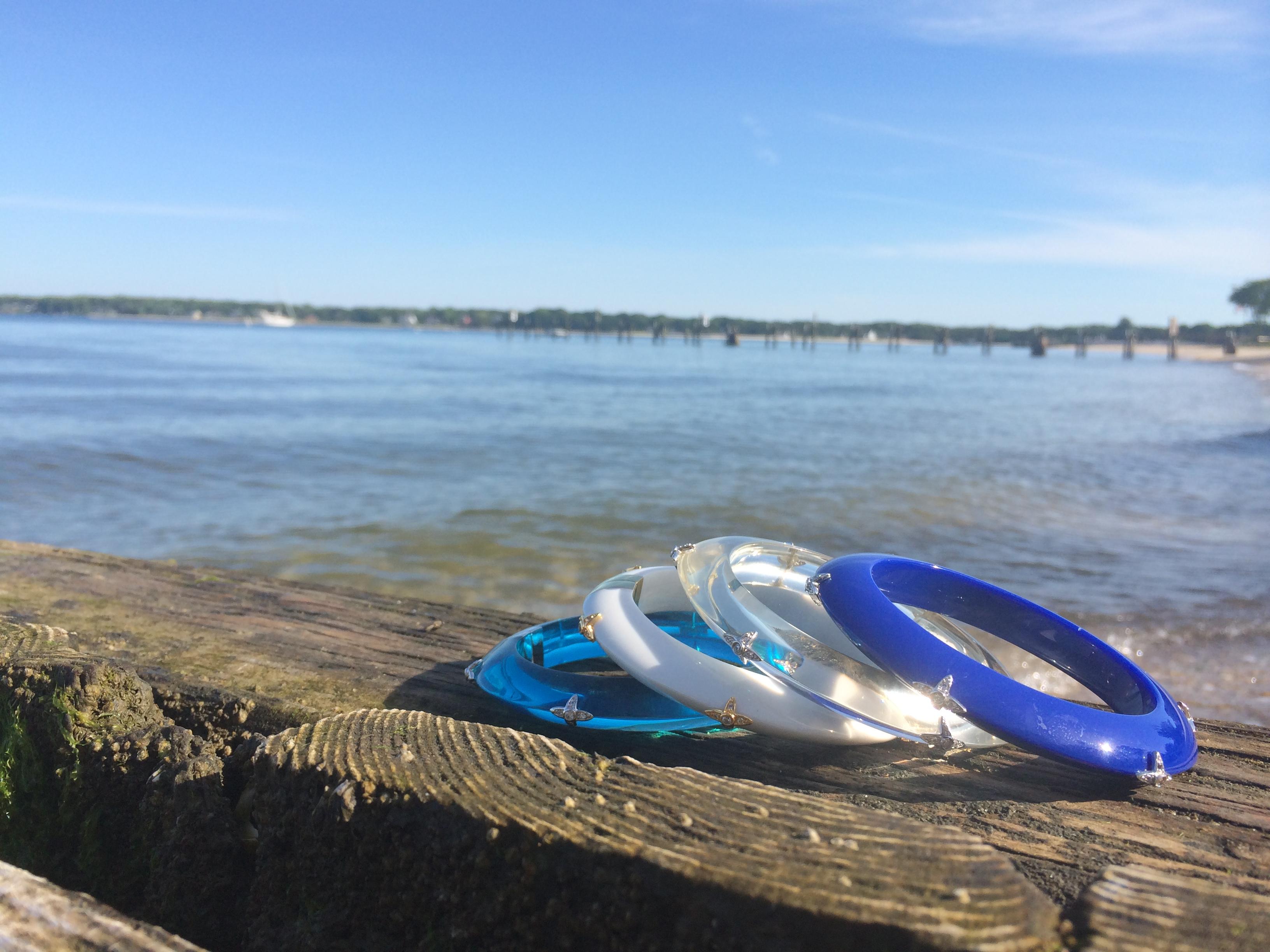 Miriam Salat-Armreif aus marineblauem Sterlingsilber 7