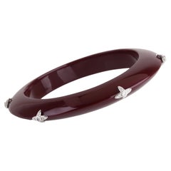 Miriam Salat - Bracelet jonc en argent sterling, bleu marine et violet profond