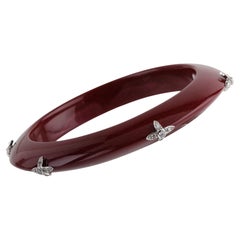 Miriam Salat Sterling Silver and Resin Star Bangle