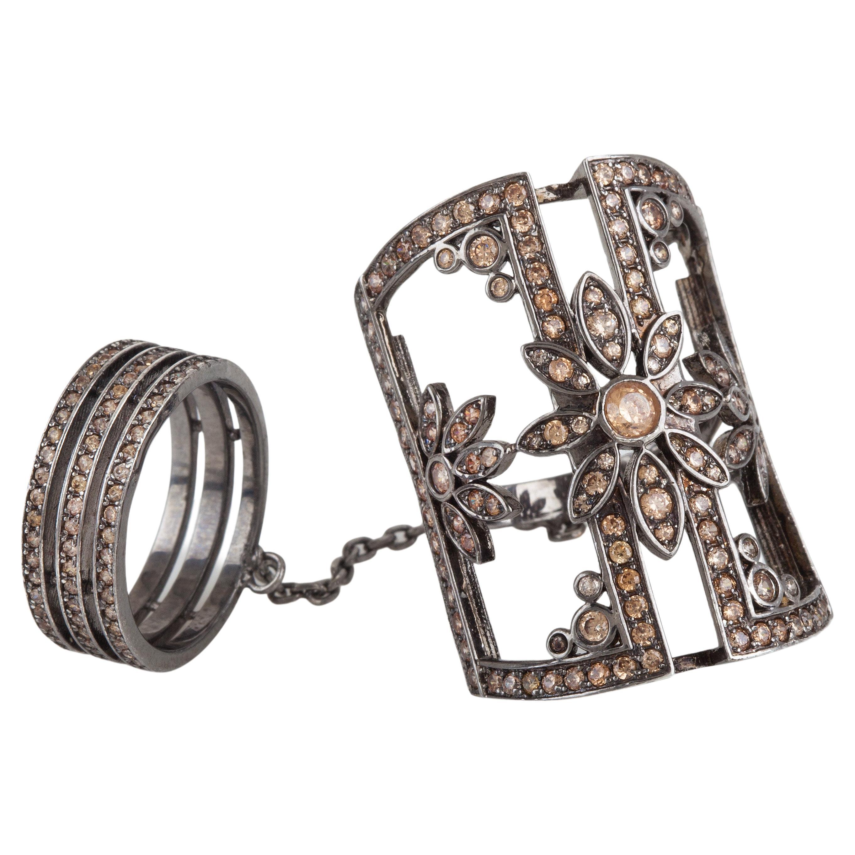 Miriam Salat Cream Ivory Fox Ring For Sale at 1stDibs