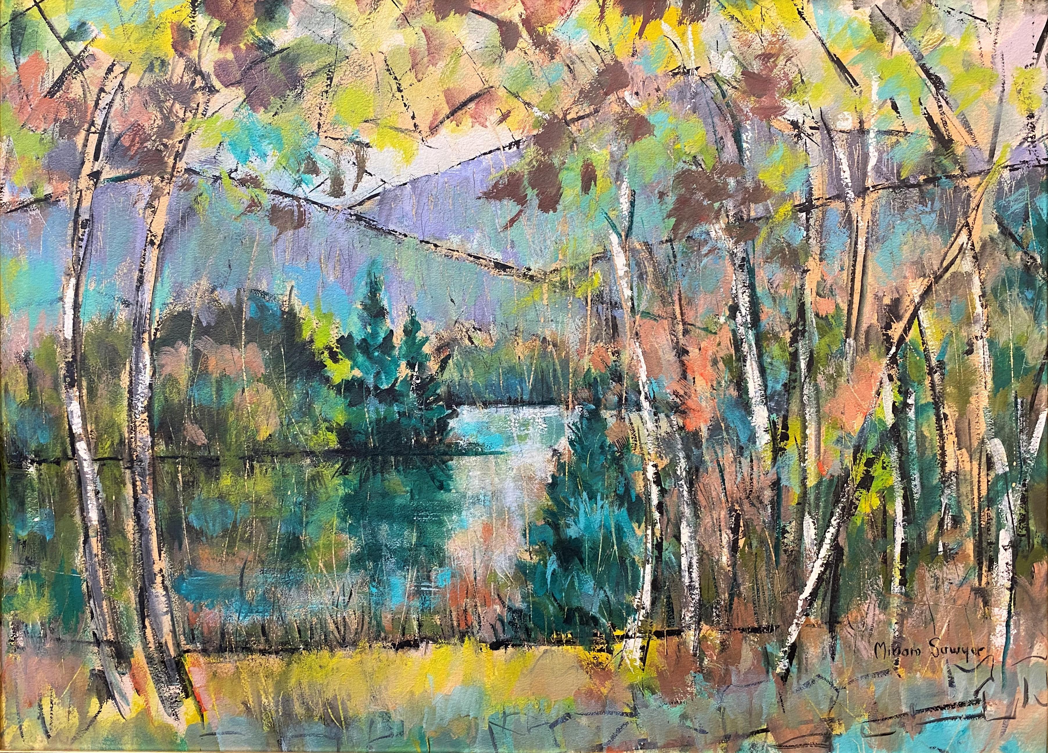 Chocorua Pond - Painting by Miriam Sawyer