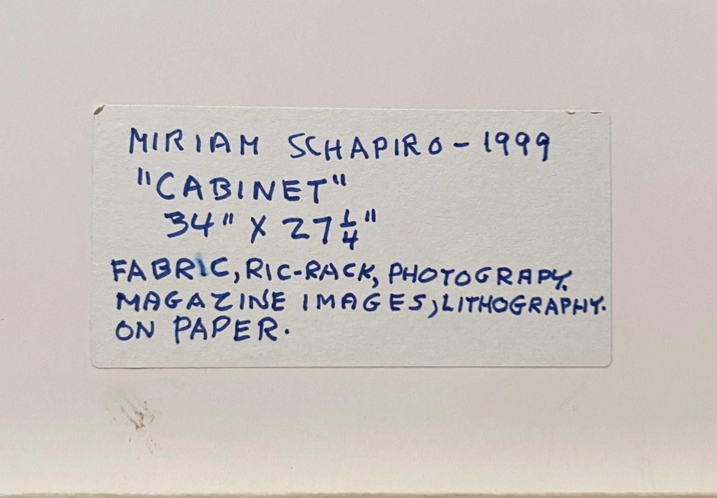Cabinet, unique signed mixed media fem-mage by pioneering Pattern & Decoration For Sale 2