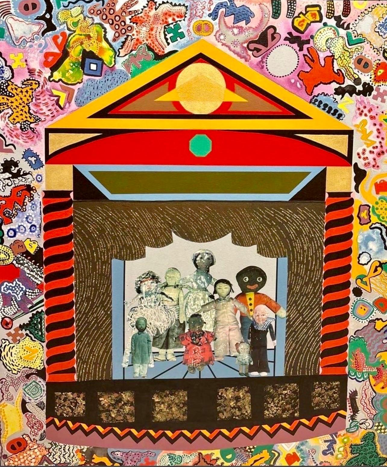 Große gemischte Medien Collage Malerei Great Jewish Feminist Artist Miriam Schapiro im Angebot 10