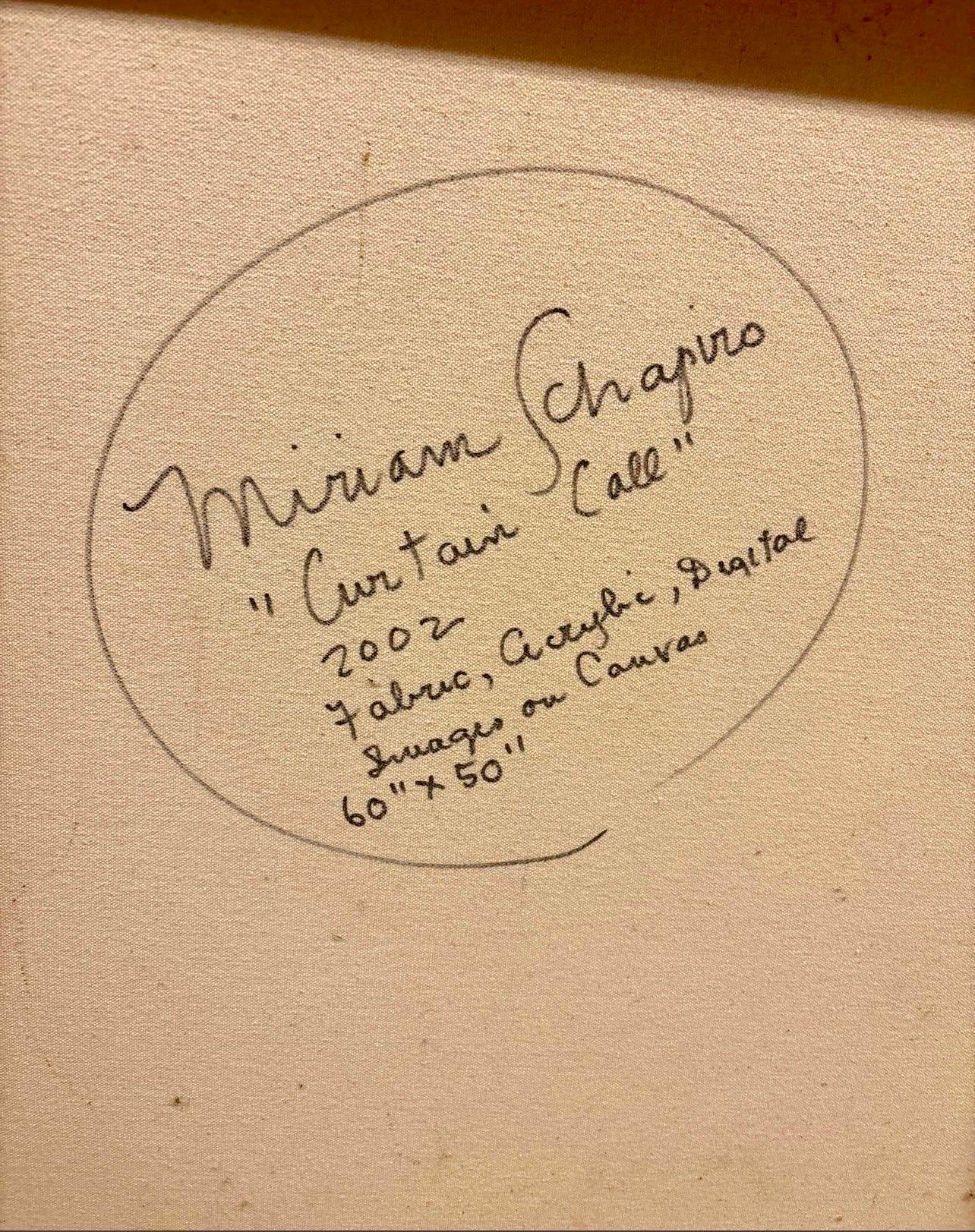 Große gemischte Medien Collage Malerei Great Jewish Feminist Artist Miriam Schapiro im Angebot 11