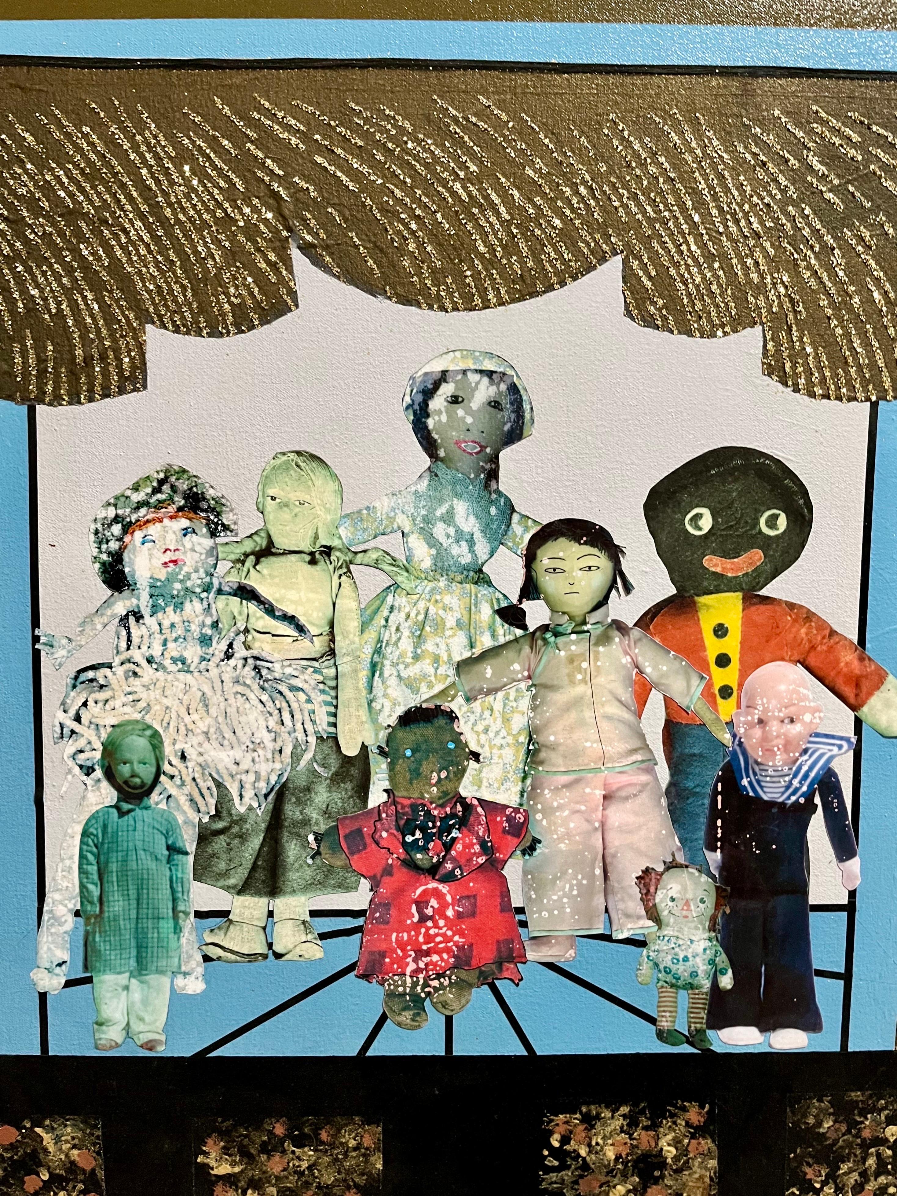 Große gemischte Medien Collage Malerei Great Jewish Feminist Artist Miriam Schapiro im Angebot 4