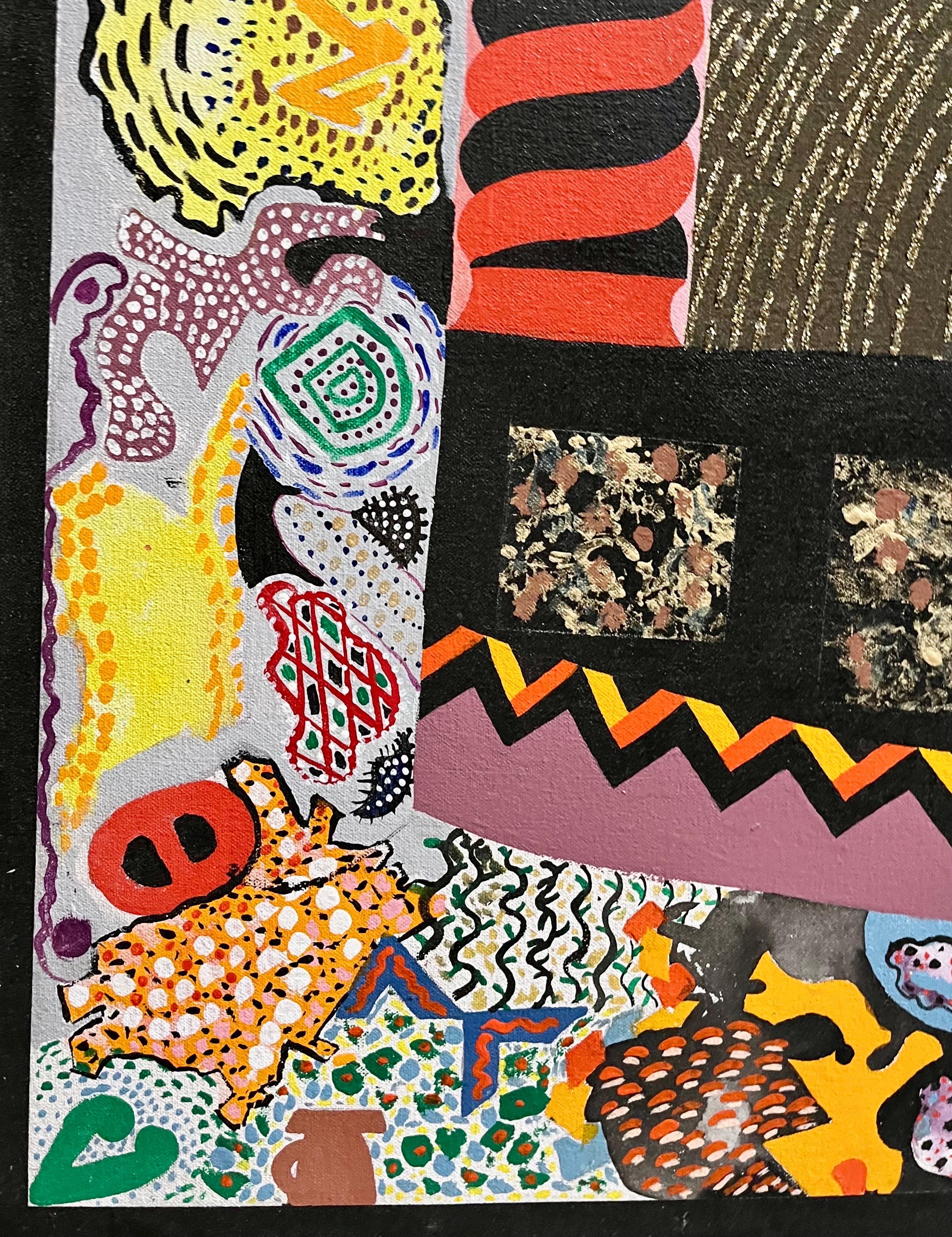 Große gemischte Medien Collage Malerei Great Jewish Feminist Artist Miriam Schapiro im Angebot 6