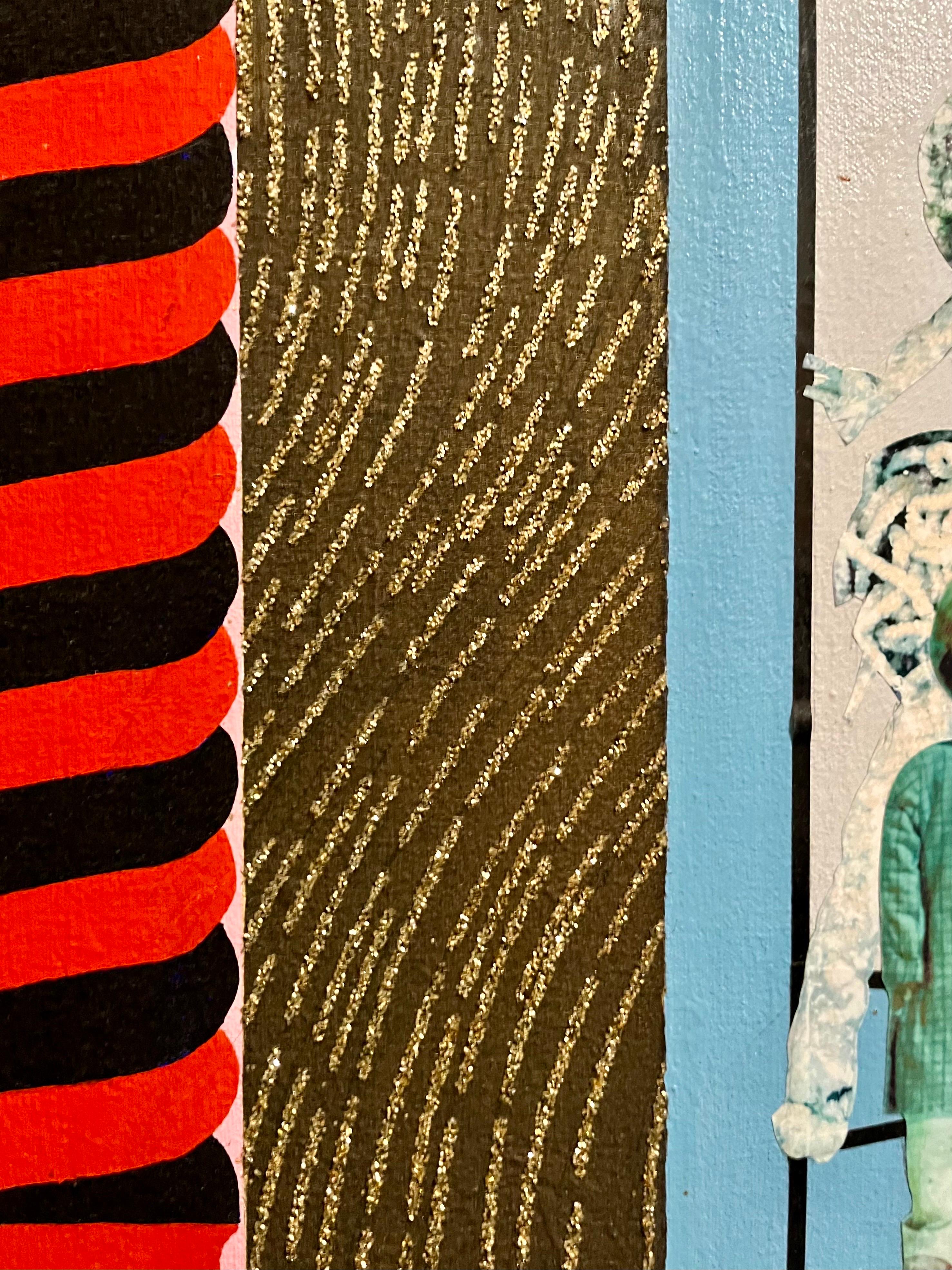 Große gemischte Medien Collage Malerei Great Jewish Feminist Artist Miriam Schapiro im Angebot 7