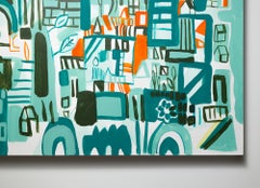 Abstrakte Architektur und geometrische Formen auf Täfelung „Neverending“