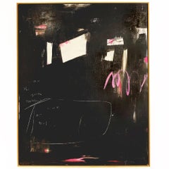And the Earth Trembled Beneath Her Feet, bold abstract painting with float frame