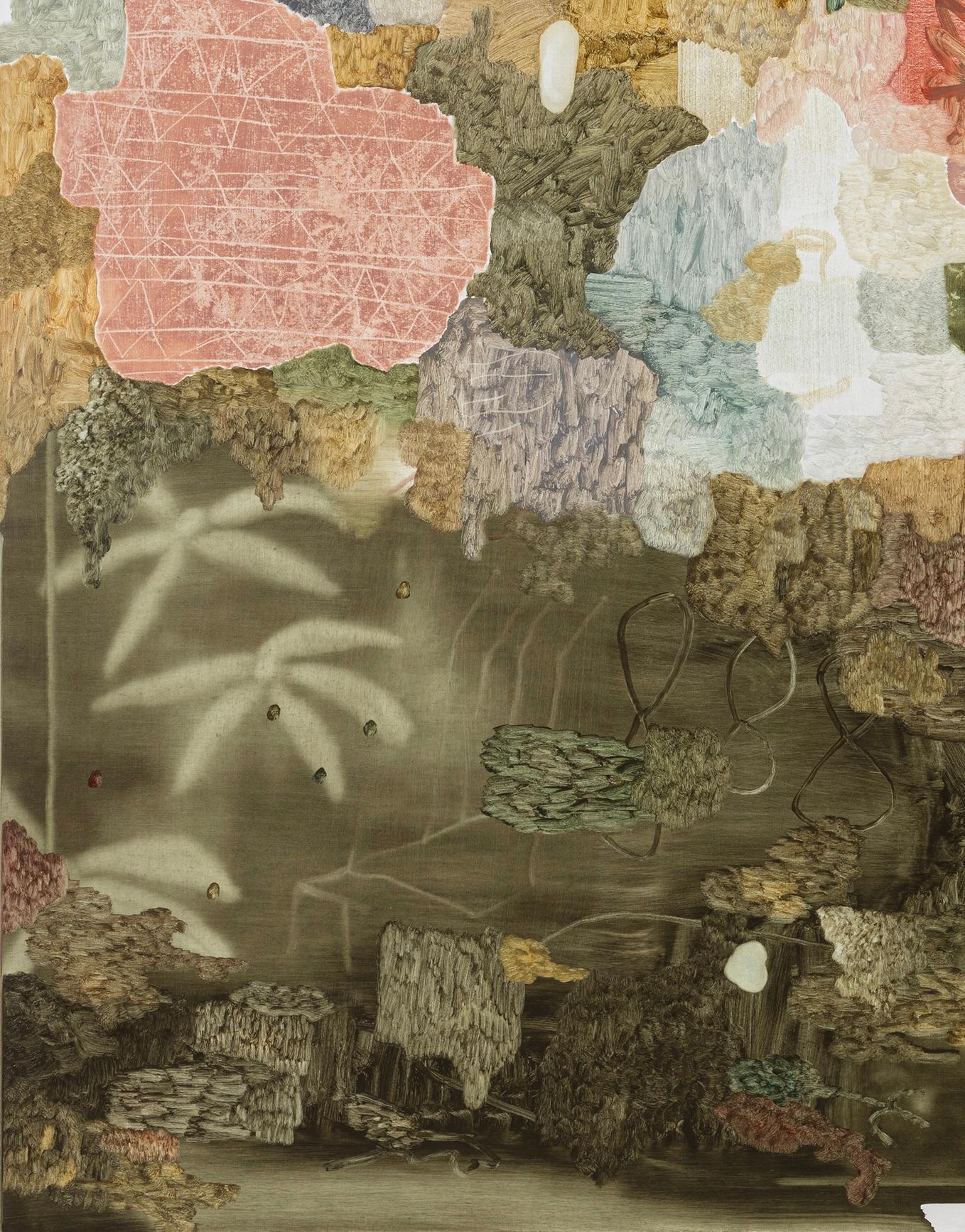 ABSTRACT Mirko Baricchi Oil Gestural Landscapes Flora Earth Tones Mixed media For Sale 1