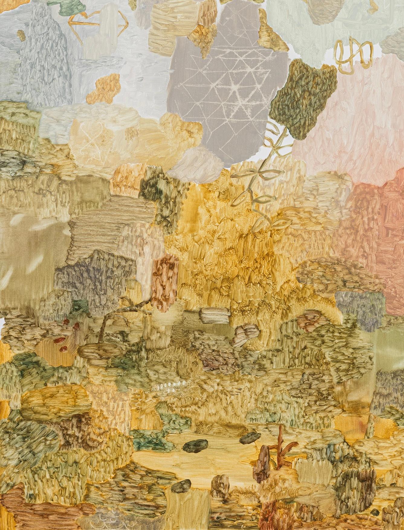 ABSTRACT Mirko Baricchi Oil Gestural Landscapes Flora Earth Tones Mixed media For Sale 1