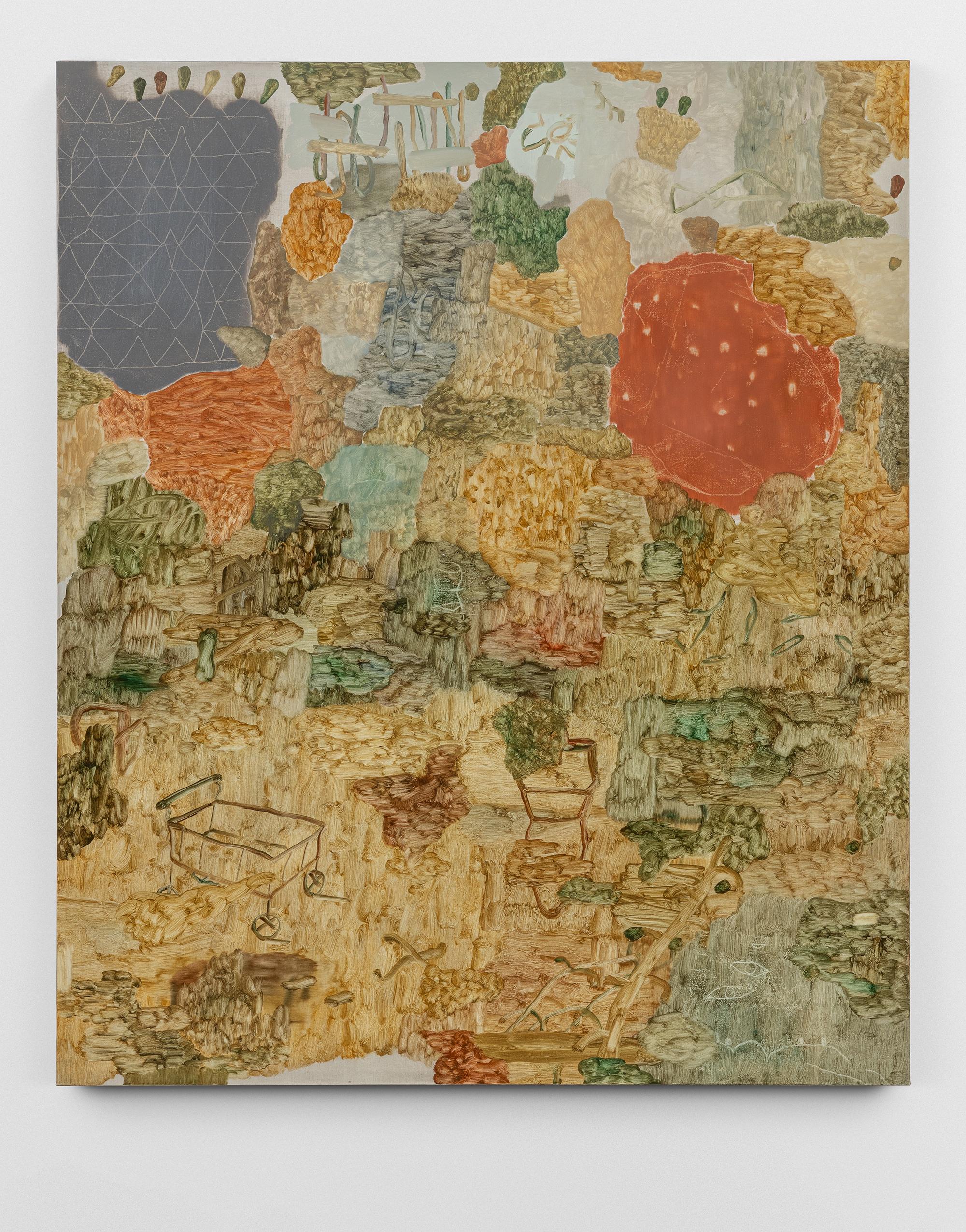 ABSTRACT Mirko Baricchi Oil Gestural Landscapes Flora Earth Tones Mixed media For Sale 3