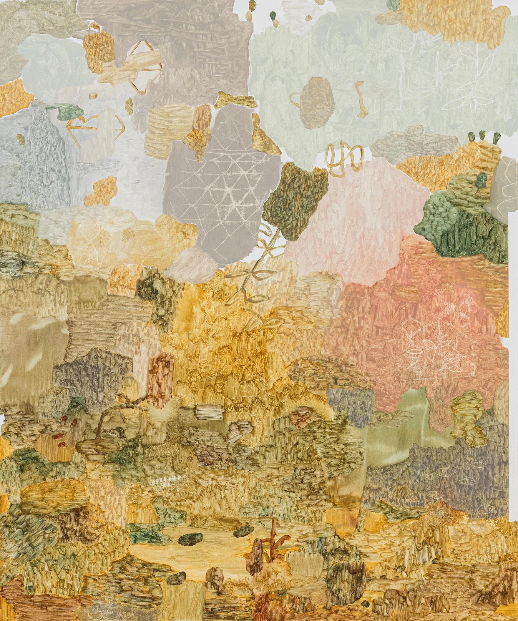 ABSTRACT Mirko Baricchi Oil Gestural Landscapes Flora Earth Tones Mixed media For Sale 4