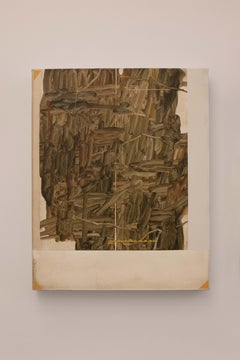 Pintura al óleo abstracta de Mirko Baricchi - Composición contemporánea minimalista