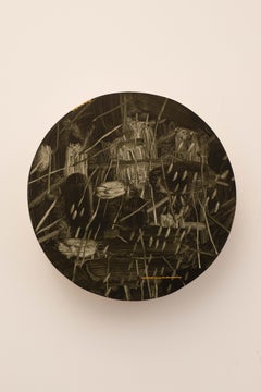 Abstract Oil Painting by Mirko Baricchi – Minimal Contemporary Composition