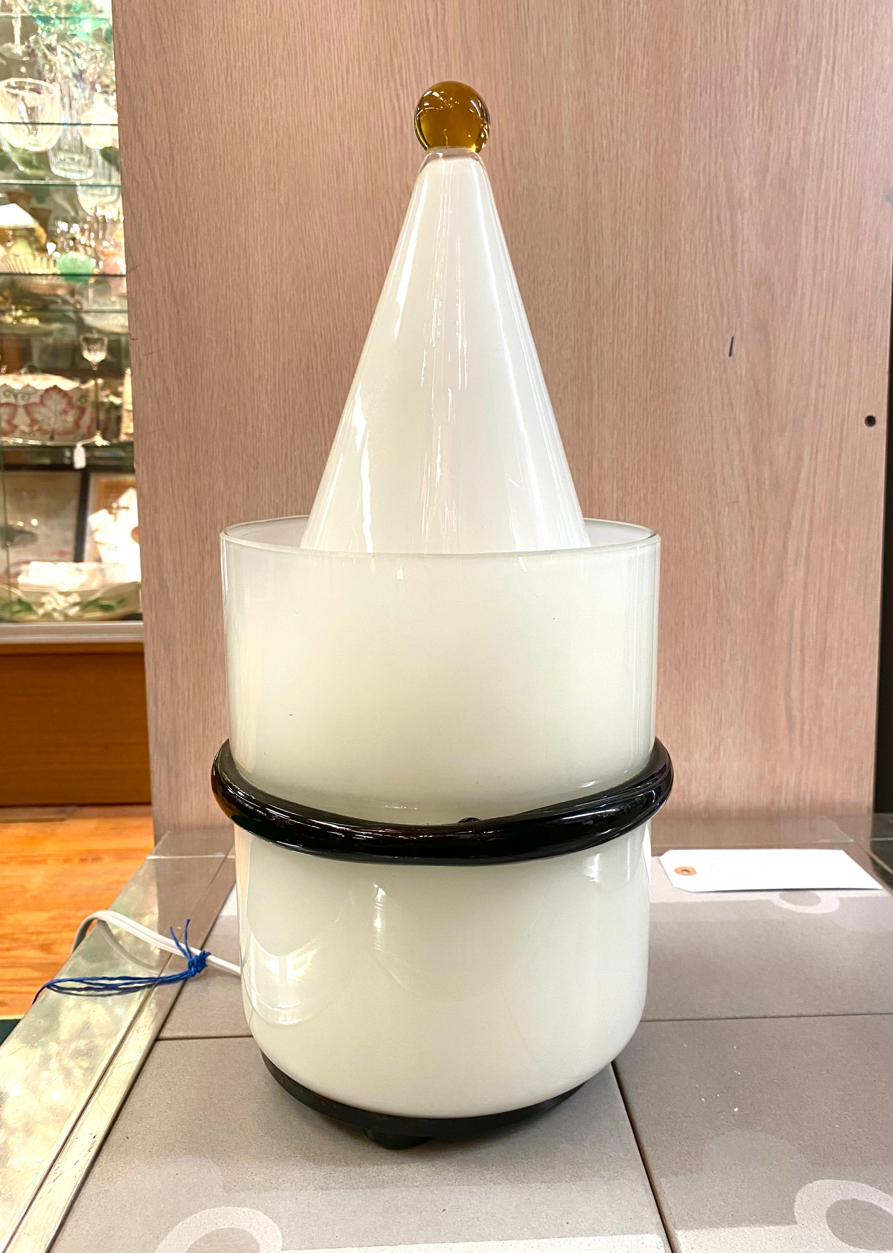 Postmoderne Miro 1980 Post Modern Table Lamp by Murano Due en vente