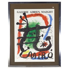 Retro Miro Alcohol de Menthe Mid Century Galerie Adrien Maeght Art Poster