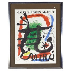 Miro Alcohol de Menthe Mid Century Galerie Adrien Maeght Art Poster