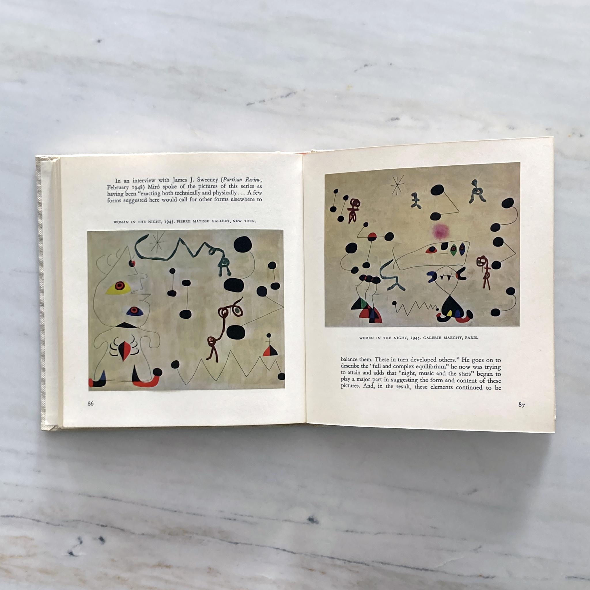 Paper Miro Book by Albert Skira Full Color Plates 1972 For Sale