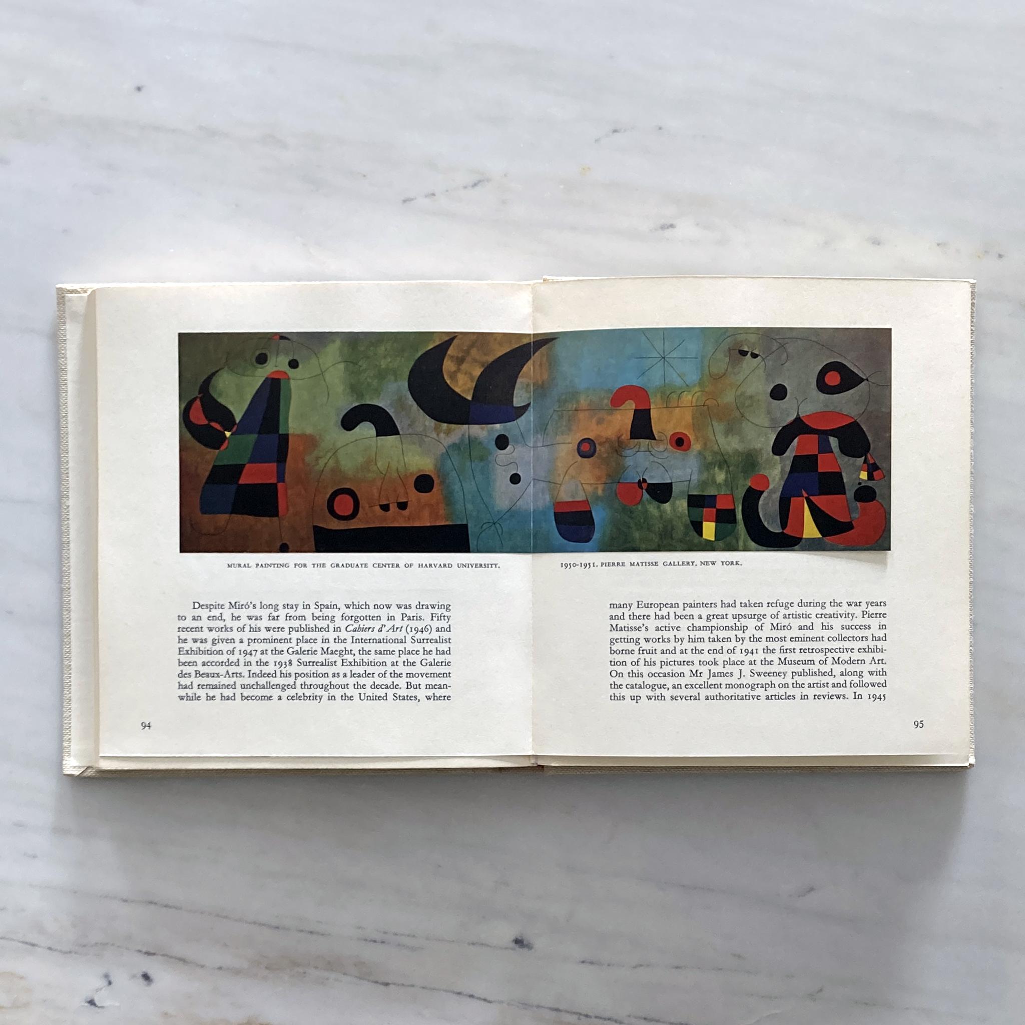 Miro Book by Albert Skira Full Color Plates 1972 For Sale 1