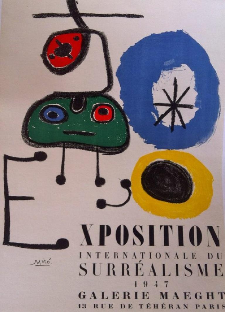 Poster for 1947 exhibition of Joan Miro.