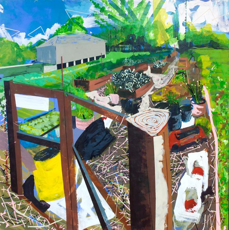 This body of work explores the rise of urban farming in post-Katrina New Orleans, investigating the history of landscape painting, while grounded in larger issues around climate change, resilience, breaking racial, social, economic boundaries, food