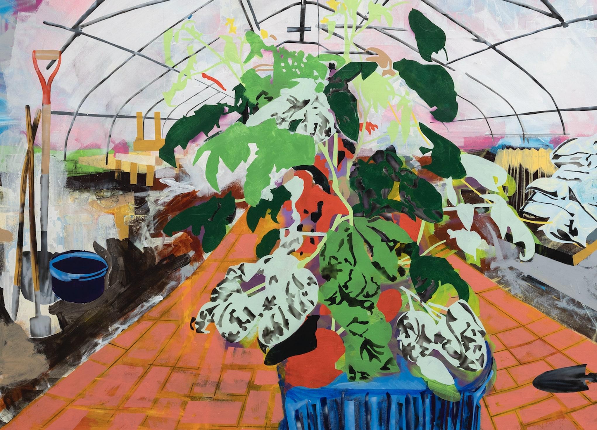 Il lavoro di Hoffmann si rifà alla storia della pittura di paesaggio, ma si basa su questioni più ampie come il cambiamento climatico, la resilienza, la rottura dei confini razziali, sociali ed economici, l'apartheid alimentare e