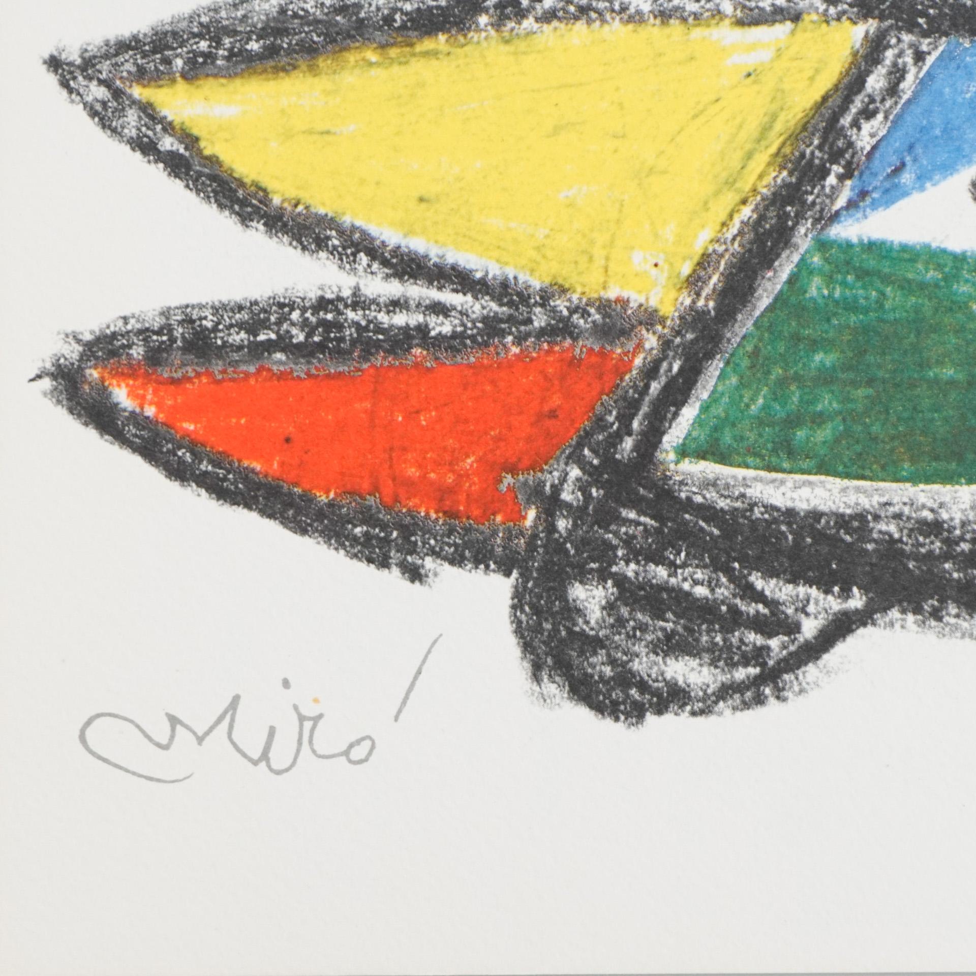 Miró, Photolithographie à tirage limité, vers 1970 Bon état - En vente à Barcelona, Barcelona