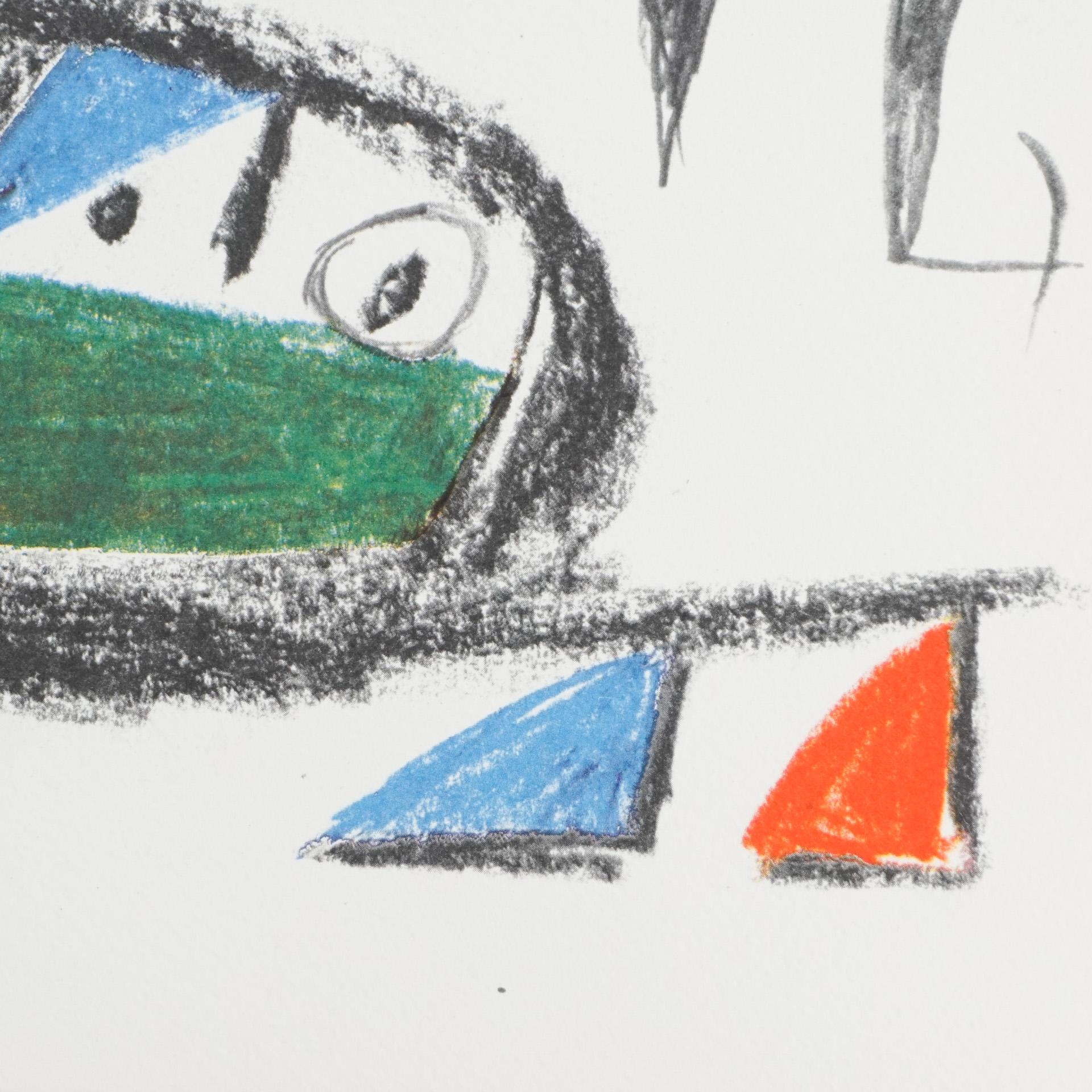 Late 20th Century Miró, Limited Edition Photolithography, circa 1970 For Sale