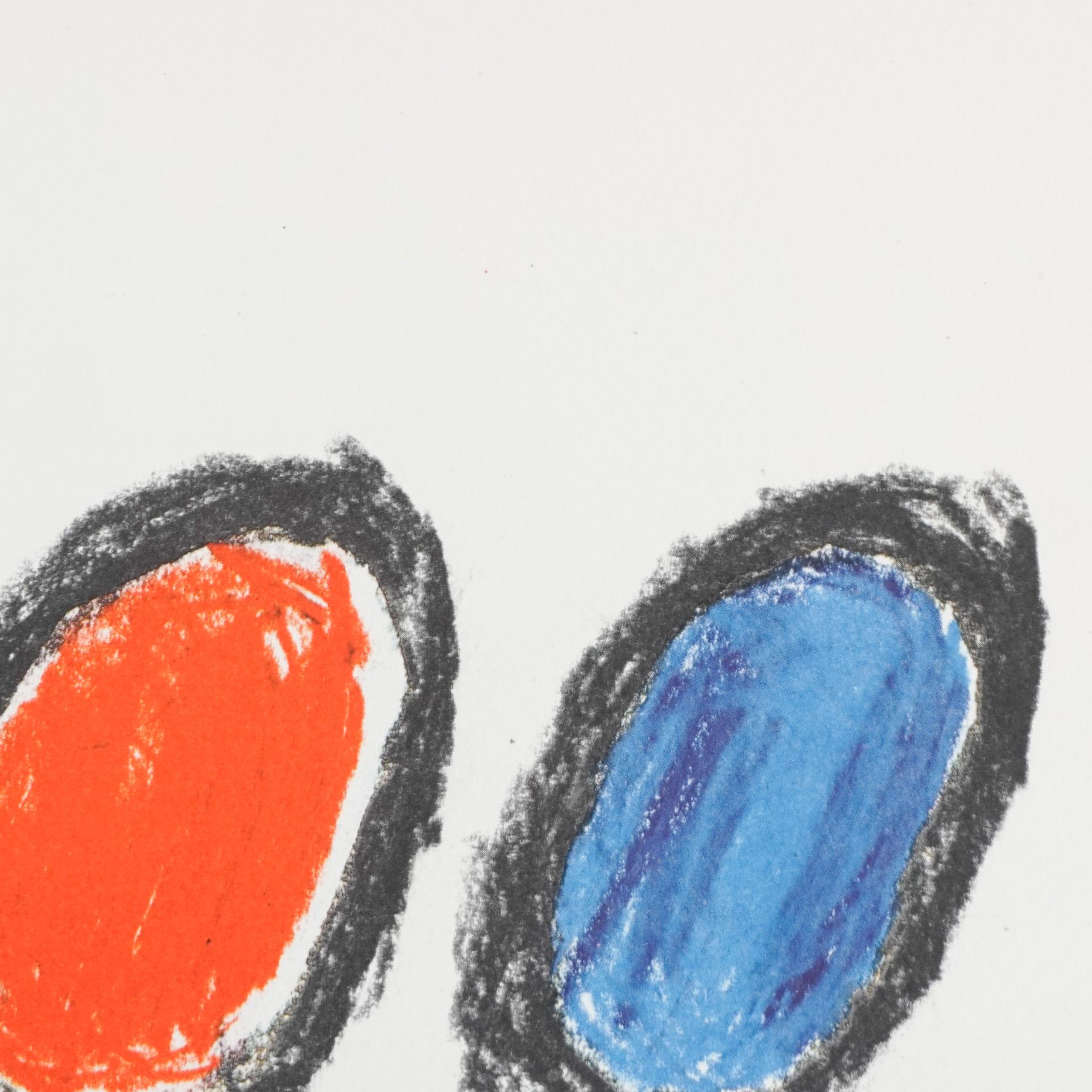Papier Miró, Photolithographie à tirage limité, vers 1970 en vente