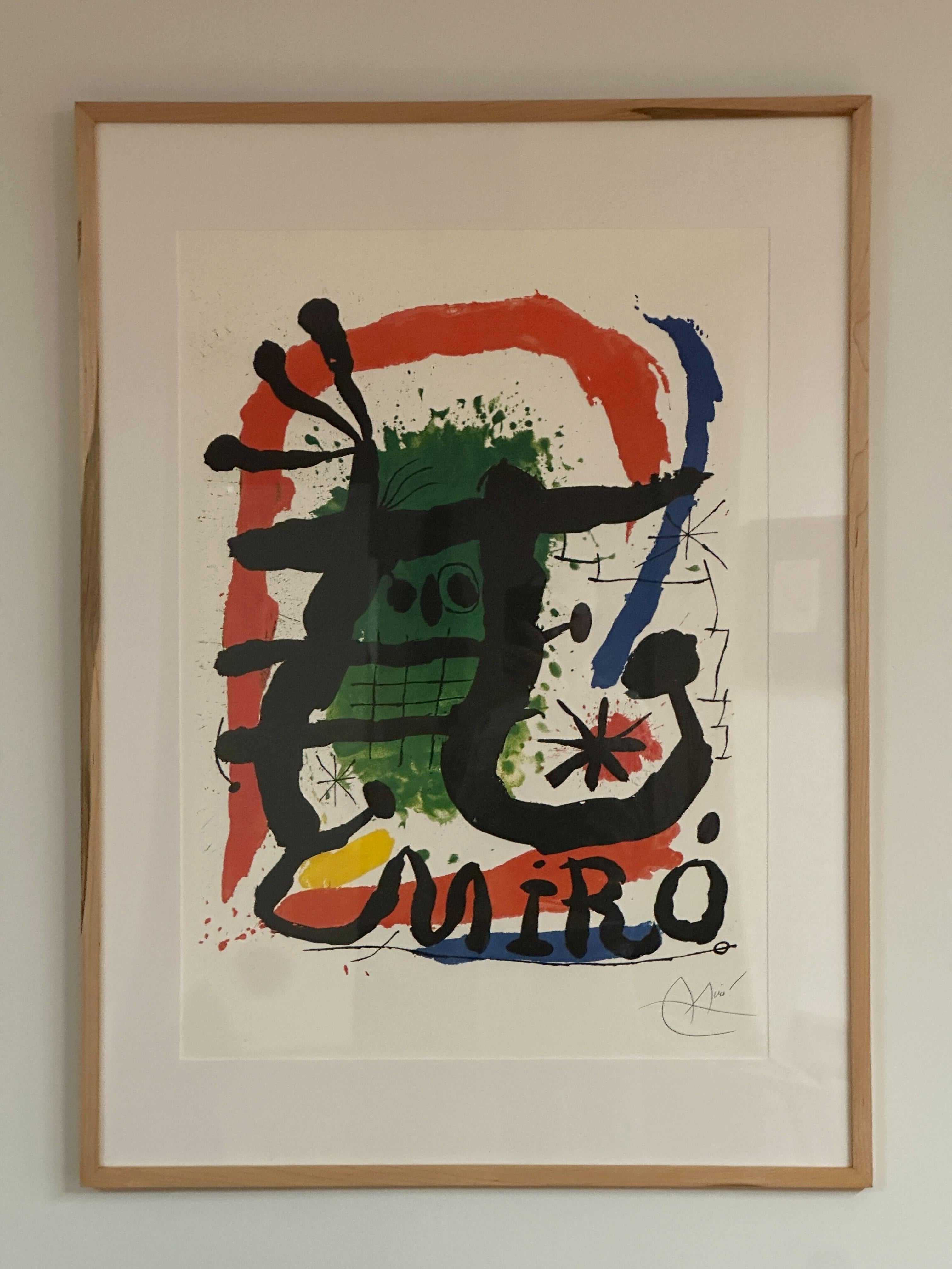 Espagnol Lithographie Miro en couleurs - plaque de sortie « après » signée  en vente