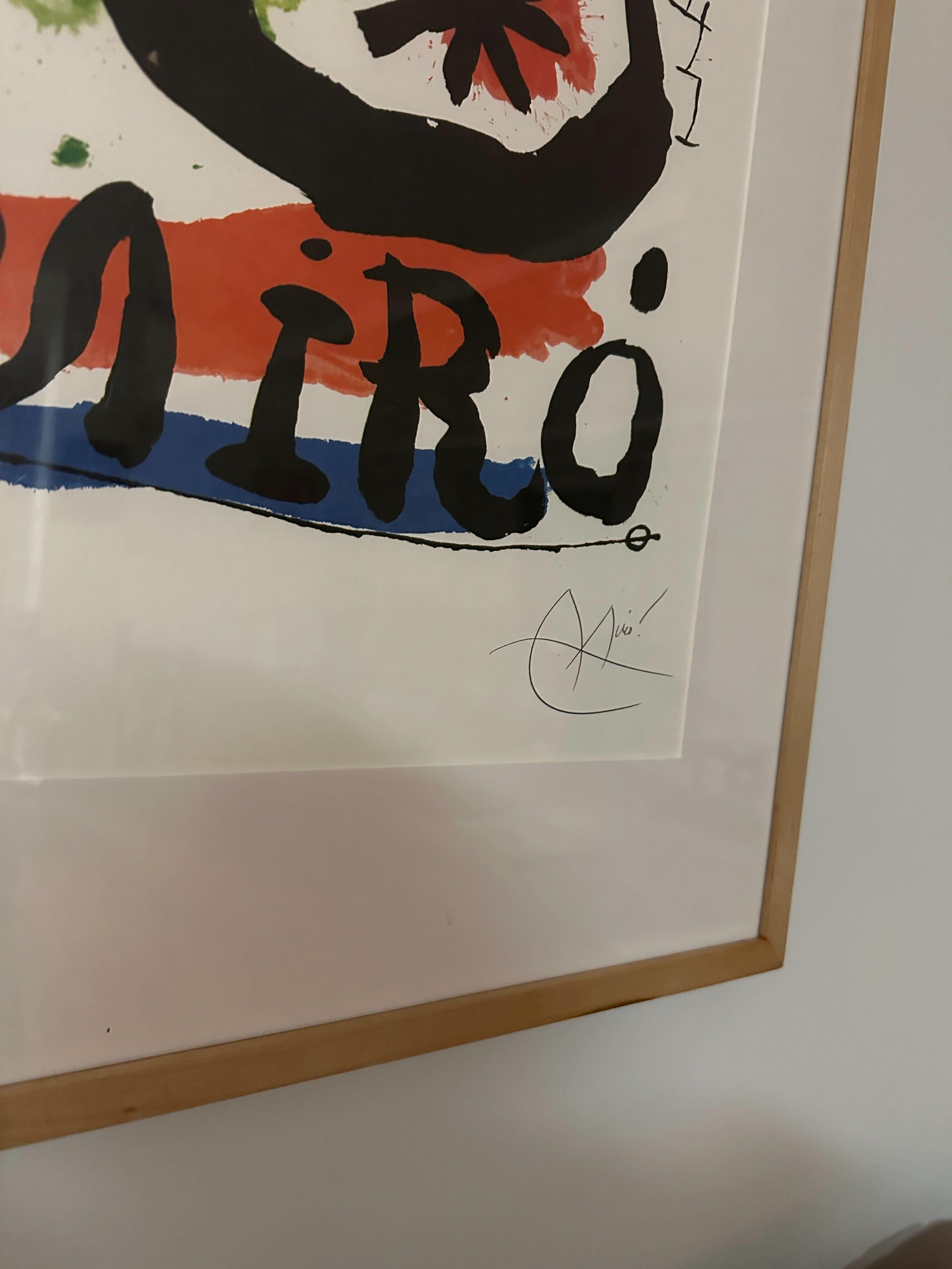 Miro Lithograph in colors - estate 'after' release plate signed  In Good Condition For Sale In Alpha, NJ