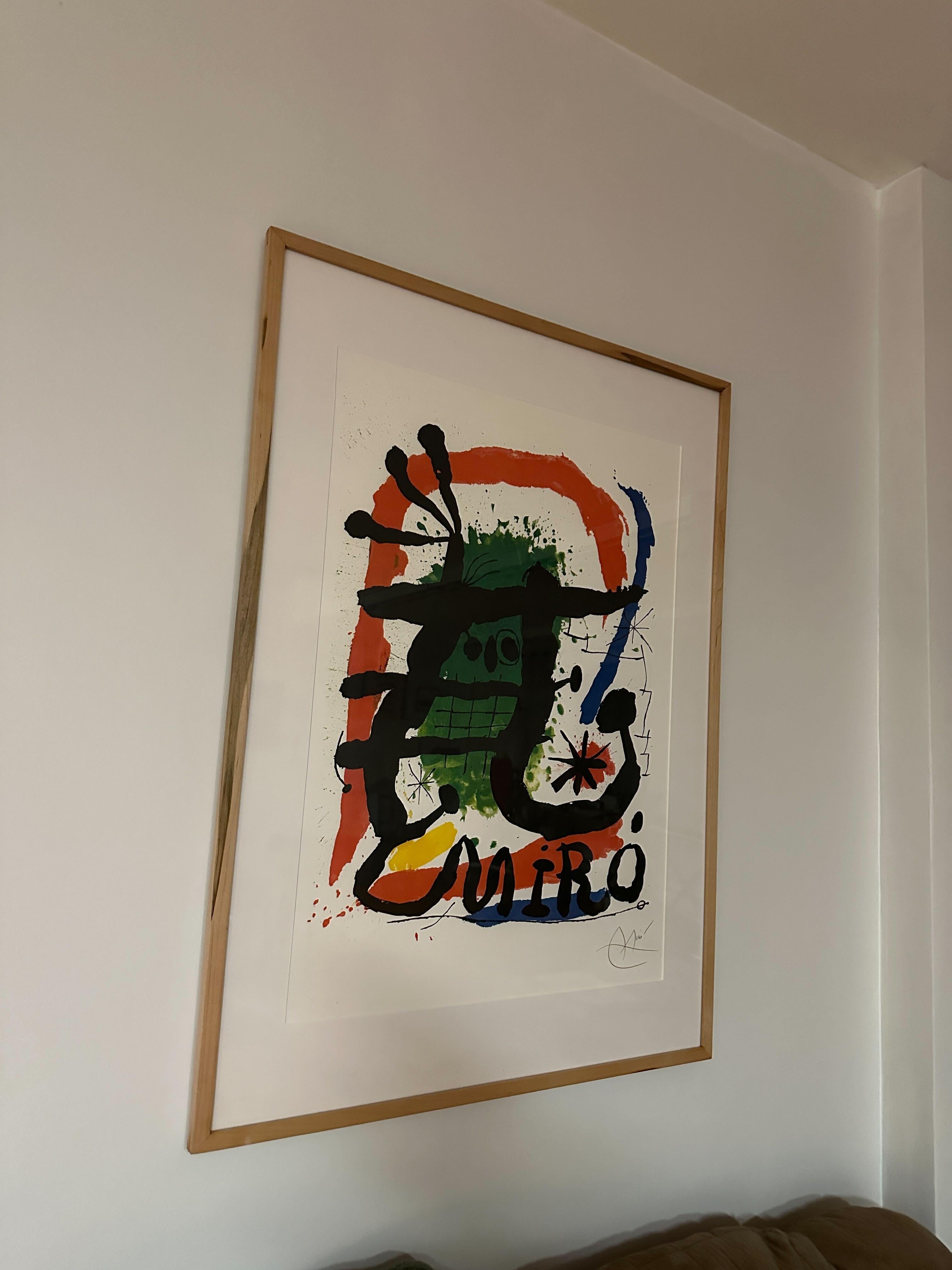 Papier Lithographie Miro en couleurs - plaque de sortie « après » signée  en vente